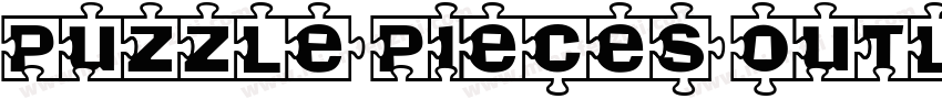Puzzle Pieces Outline字体转换